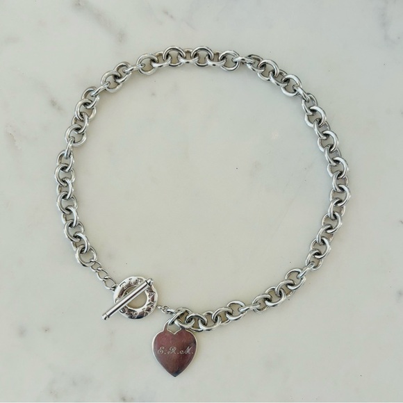 Tiffany & Co. Silver Heart Tag Toggle Necklace - Picture 5 of 7